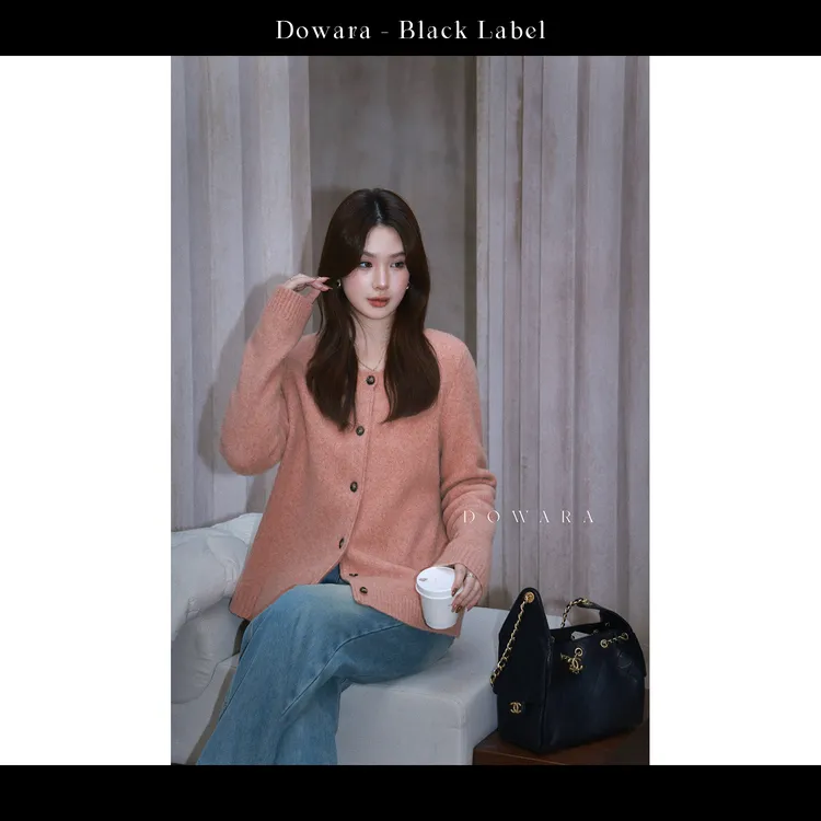 大婉酱黑标【柔朶云衫】冬季韩版绵羊毛圆领保暖针织羊毛衫女 2540D