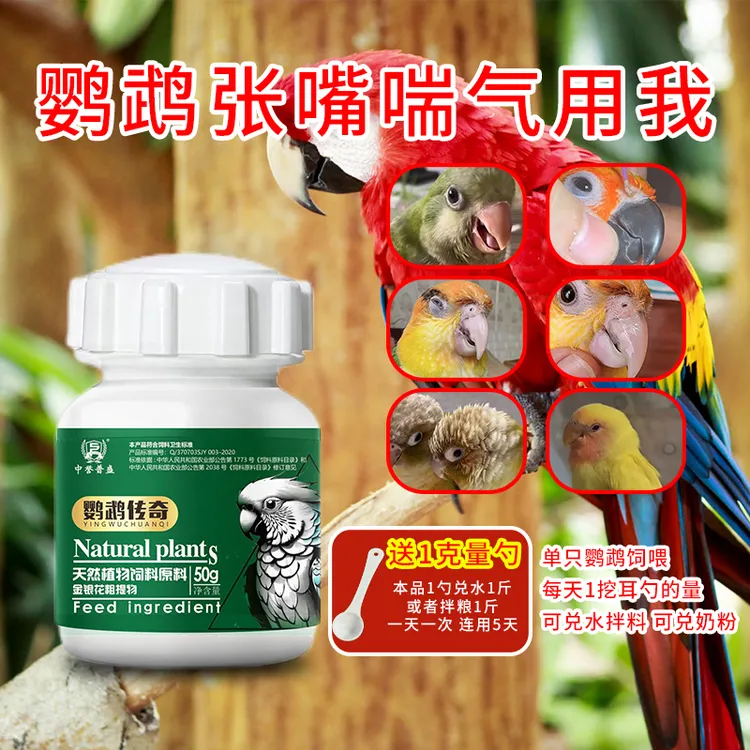 【鹦鹉传奇】50g/瓶 鹦鹉鸟类呼吸道问题用鹦鹉传奇 种鸟幼鸟均可用