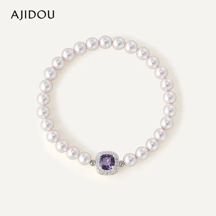 非金属仿珍珠手链 .AJIDOU阿吉豆优雅温婉珍珠手链