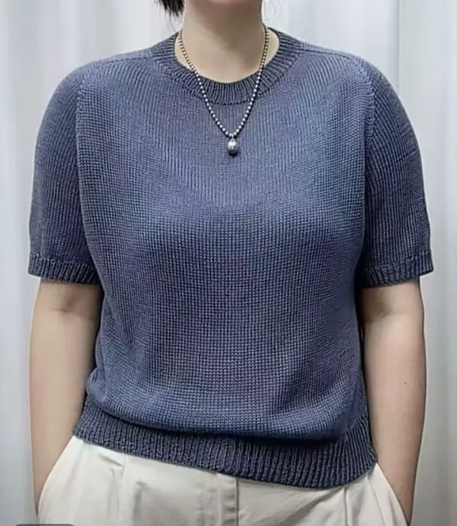 织春秋款【简约男女同款】短袖桑蚕丝天丝棉夏季线 手工毛线