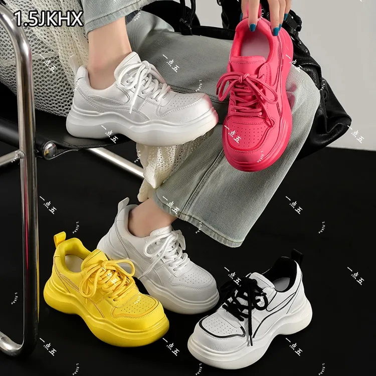 一点五-8cm夏潮丨夏季增高鞋隐形休闲鞋夏季圆头百搭新款