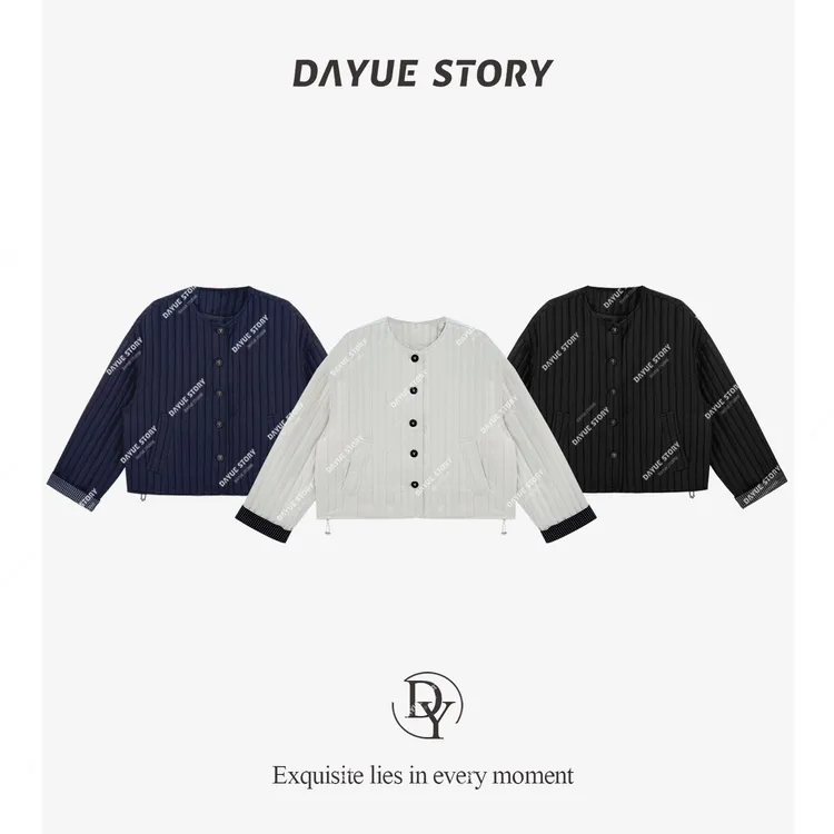 DAYUE【波兰】高端线~简约百搭！韩版秋冬时尚显瘦圆领短款棉服外套