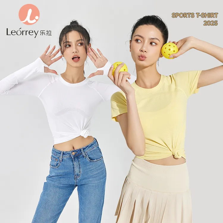 Leorrey/乐拉运动长袖瑜伽服修身跑步户外训练速干t恤上衣TX0263