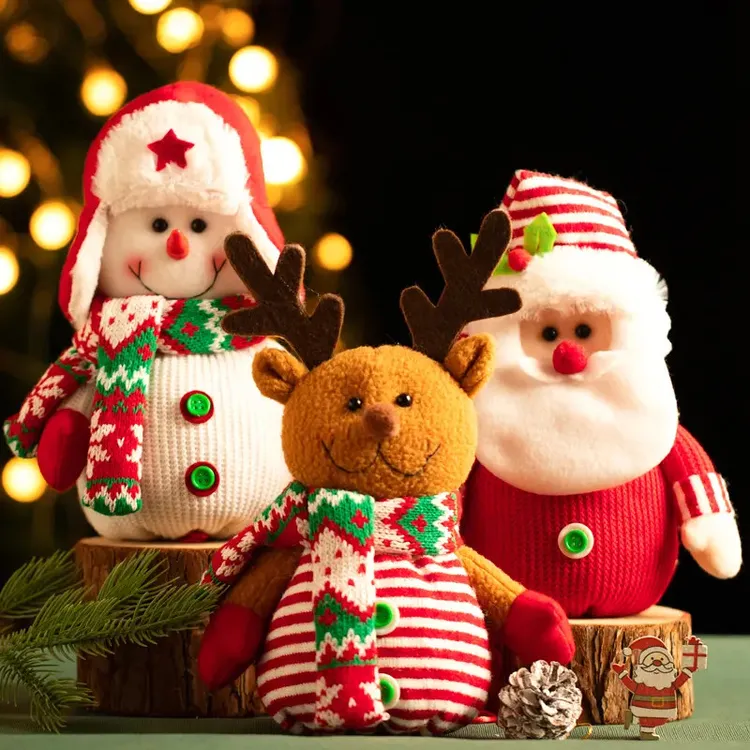 【圣诞热销爆款】圣诞针织大头公仔苹果袋礼物袋平安果