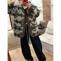 XMM.【民族风花羊毛大衣】秋新款休闲复古宽松潮流显瘦保暖M6611982