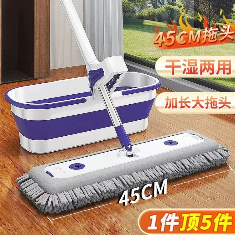 2025款雪尼尔免手洗平板家用专用拖把懒人墩布保洁拖地神器大号吸