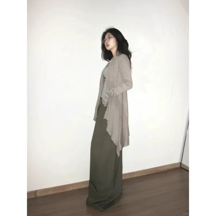 上衣开衫针织休闲宽松设计感显瘦气质秋季女装百搭慵懒极简静奢老