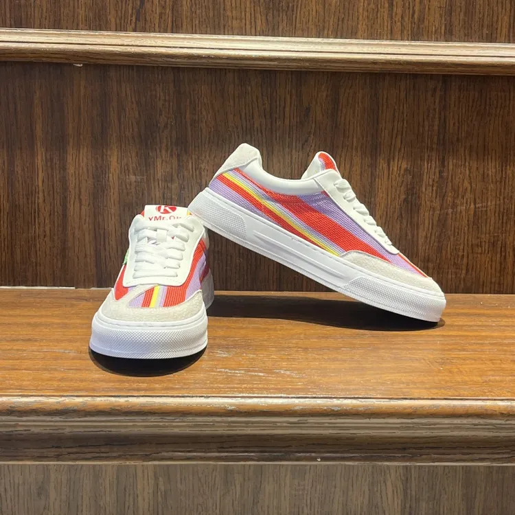 男士潮鞋2025春夏新款低帮潮流拼色布面透气舒适百搭时尚男鞋