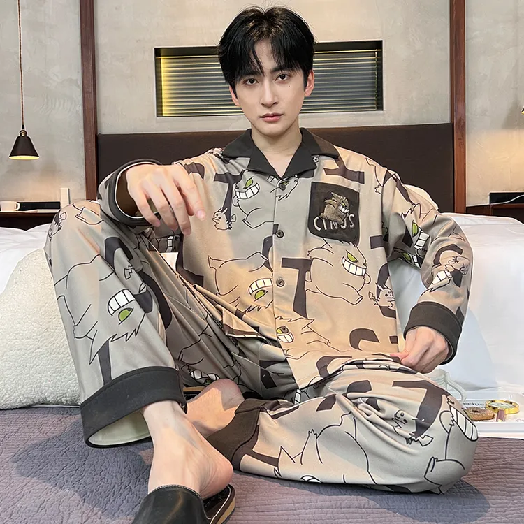 男士2025新款睡衣德绒珊瑚绒冬季加绒男款加厚秋磨毛家居服套装