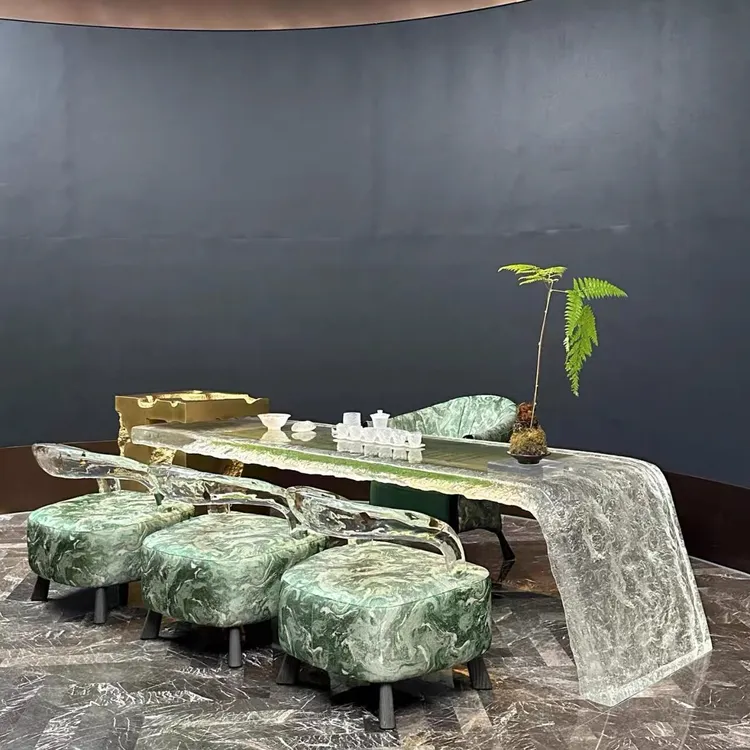 兰亭序茶桌亚克力客厅家用办公室厅家用办公室轻奢高级中式茶台