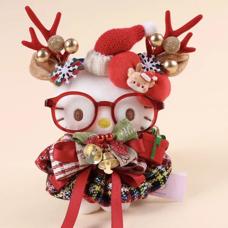 【圣诞全系列】正版HelloKitty毛茸茸手工挂件diy包挂玩偶圣诞礼物