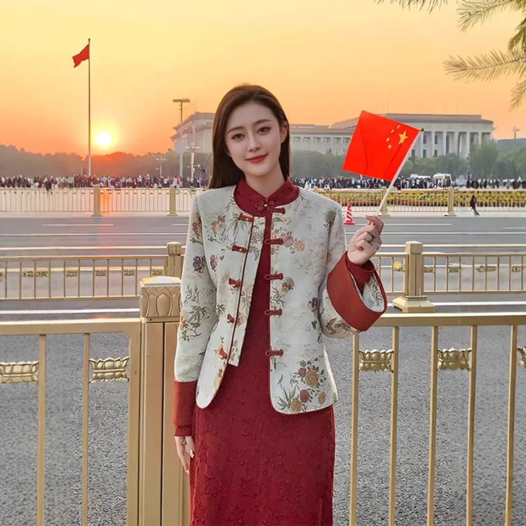 上衣冬装小个子新款冬季加厚夹棉新中式国风短款唐装2025秋冬女装