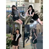 Barb Chill【丝滑黑巧 】廓形修身半身裙夏季纯欲辣妹风短裙