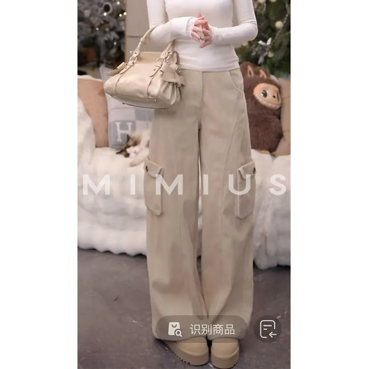 【mimius】P 加银狐绒灯芯绒弯刀可收口工装裤 G12036