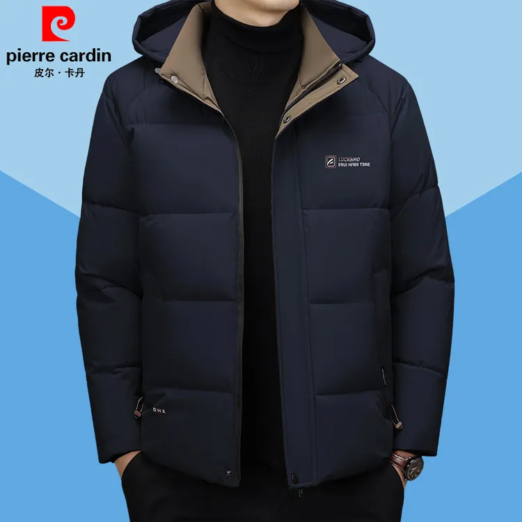 皮尔卡丹男士冬季棉服加厚时尚棉衣纯色爆款棉袄面包服高档外套潮