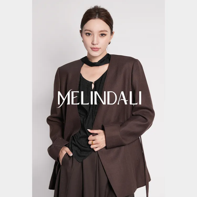 Melinda Li【回归本我】优雅职场丹毛精纺羊毛row风系带西装外套