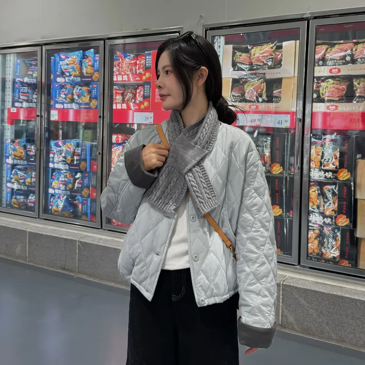 宿慕SUMU 韩版时尚百搭夹棉衣 10-10新款宽松保暖棉外套25288