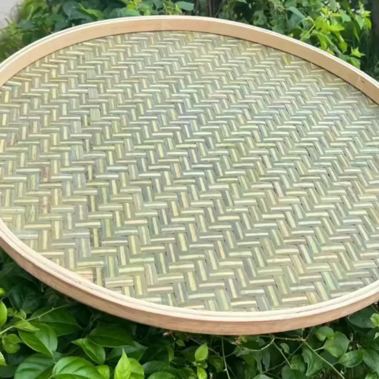 手工编织家庭广西竹簸箕80厘米纯竹青头层皮手工簸箕家用竹编