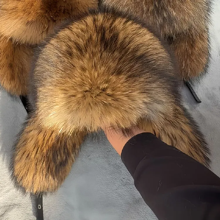 环保狐狸毛雷锋帽男士东北冬天中老年保暖仿皮草皮棉帽子男冬季