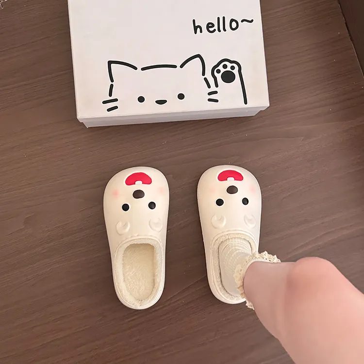 可爱露比loopy卡通毛毛鞋女2025秋冬防水防滑百搭少女心保暖棉鞋