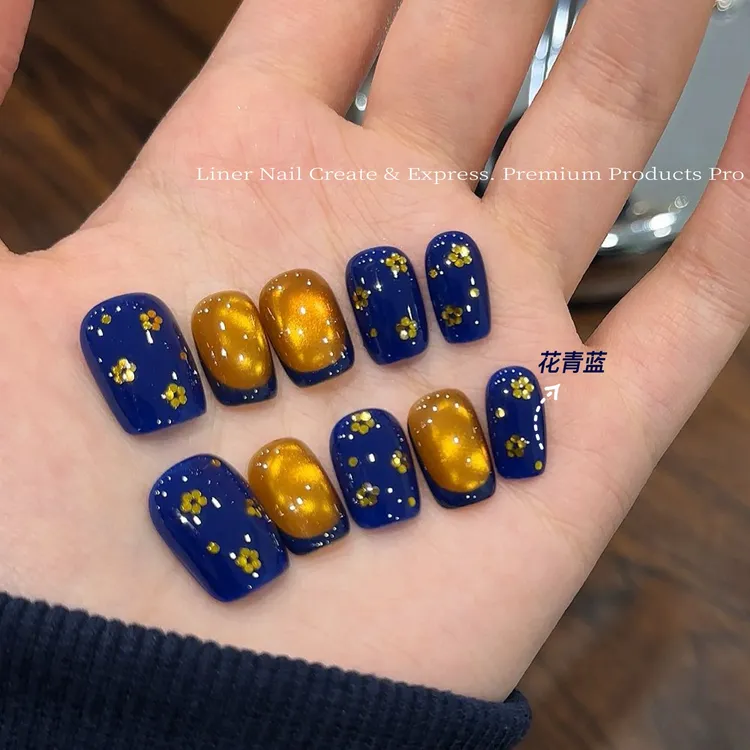 女王胶花青蓝01号新款纯色深蓝靛蓝宝石蓝（满28元包邮）美甲甲油胶