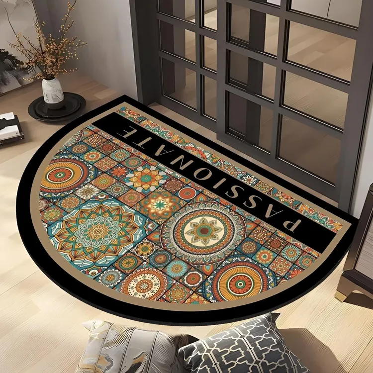 【60*100cm】波西米亚风半圆地垫吸水速干防滑垫浴室入户门脚垫地垫