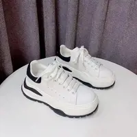 C7868  黑色 厚底板鞋女款夏季2025新款百搭休闲板鞋