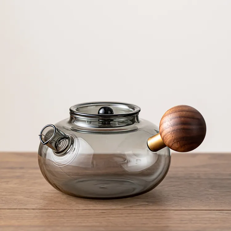 煌山玻璃侧把壶花茶泡茶具茶壶家用高档电陶炉煮茶专用单壶急须壶