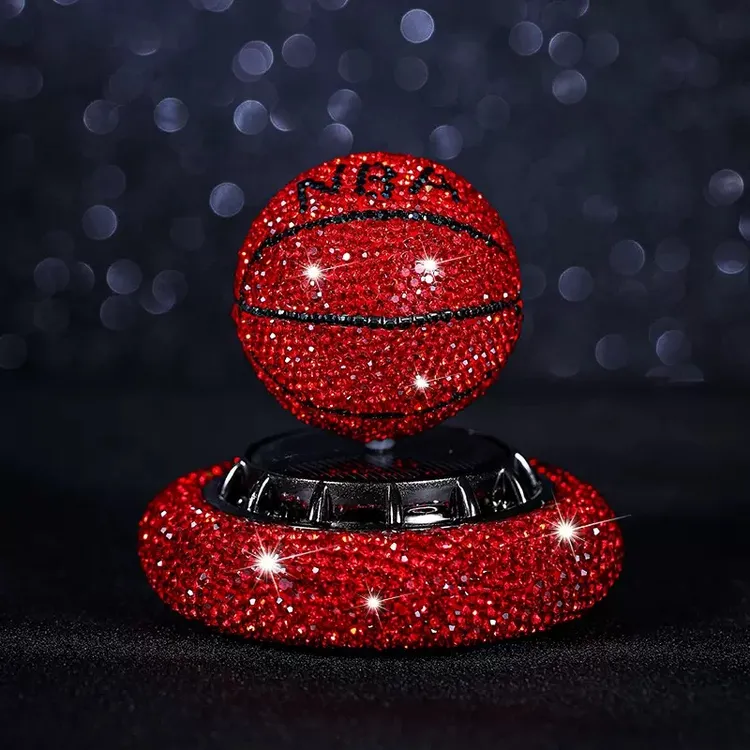 篮球太阳能汽车香氛装饰留香持久