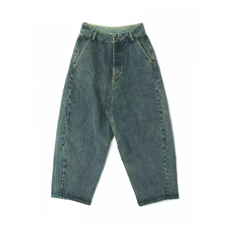 左岸迷香 Z25FW3006 布衣分享复古休闲牛仔裤 原创小众秋冬长裤