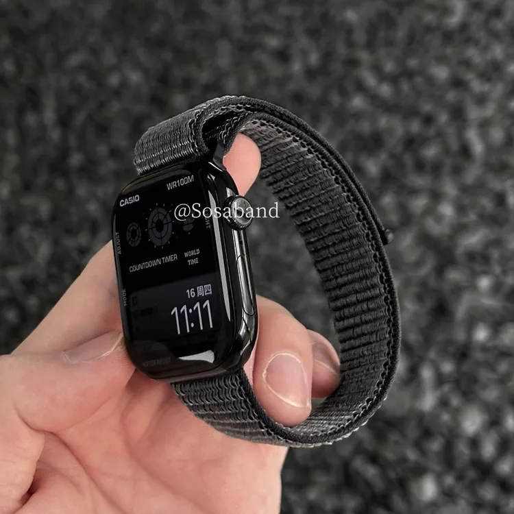 SosaBand简约轻便魔术贴适用苹果 S11手表带10Apple9Watchultra3i