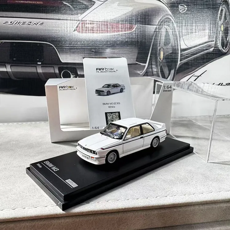 AR Box 1:64 宝马 BMW M3 MK1 E30 仿真合金汽车模型收藏 白色