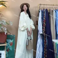 【沐沐自制】X660秋*云朵空气感*轻*糯*双层棉*文艺*宽松显瘦连衣裙