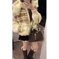 【mimius】喵喵 可溯源三星安心羽绒 费尔岛拼接连帽羽绒服 G11150