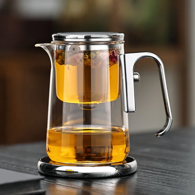 新款玻璃飘逸杯泡茶壶一键茶水分离杯大容量泡茶壶办公室泡茶神器