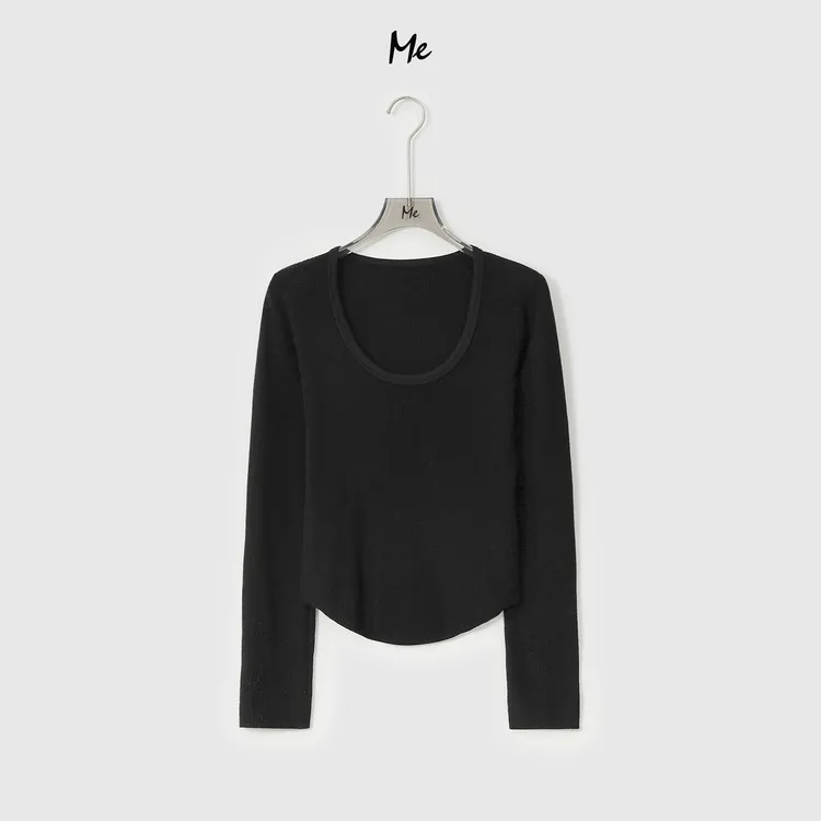 ME【美颜打底衫】超细美利奴绵羊毛修身极简时尚内搭毛衣MESA3586
