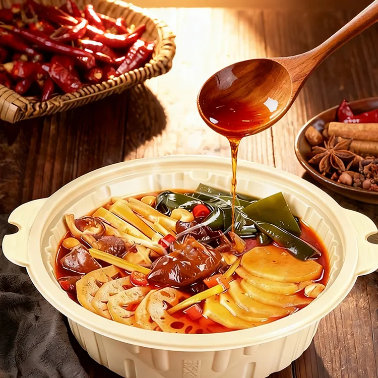 老成都经典曹氏鸭脖口味自热小火锅鲜蔬组合香辣开胃方便速食