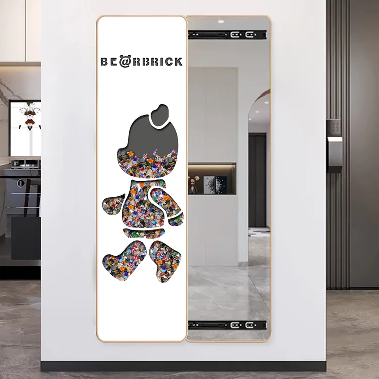 隐藏式全身镜子隐形移动穿衣镜可关闭装饰暗藏式卧室镜画超薄挂画