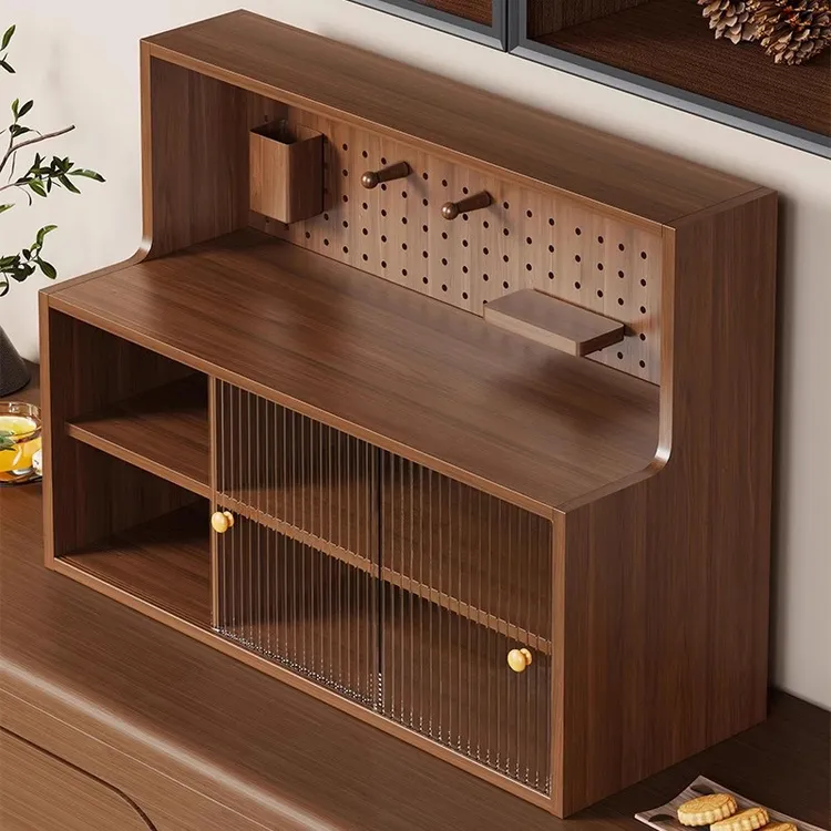 水杯收纳置物架桌面茶具茶杯储物柜家用厨房餐边柜多层杯子收纳架