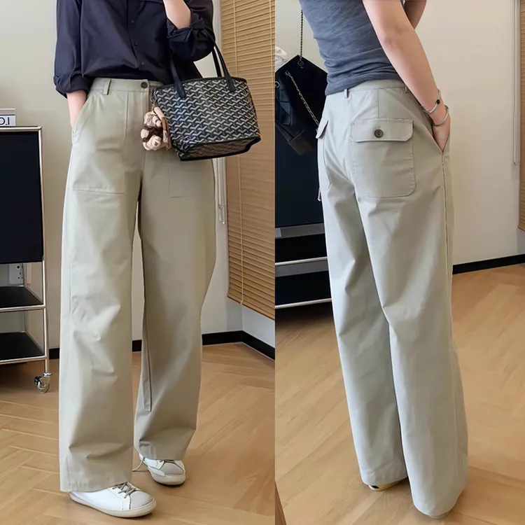 春季新款休闲直筒九分裤女2025年大码女装显瘦百搭高腰时尚西装裤