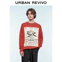 UR2024春季新款男装时尚趣味氛围感萌宠提花针织衫UMV940005