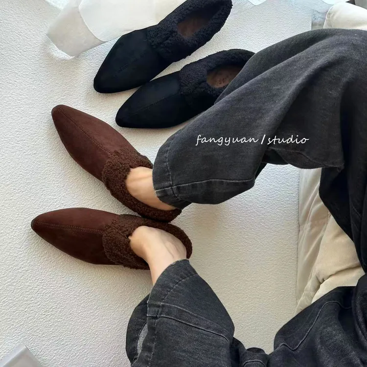 小众设计感尖头新中式专业鞋秋季纯色单鞋秋冬冬季女鞋单鞋