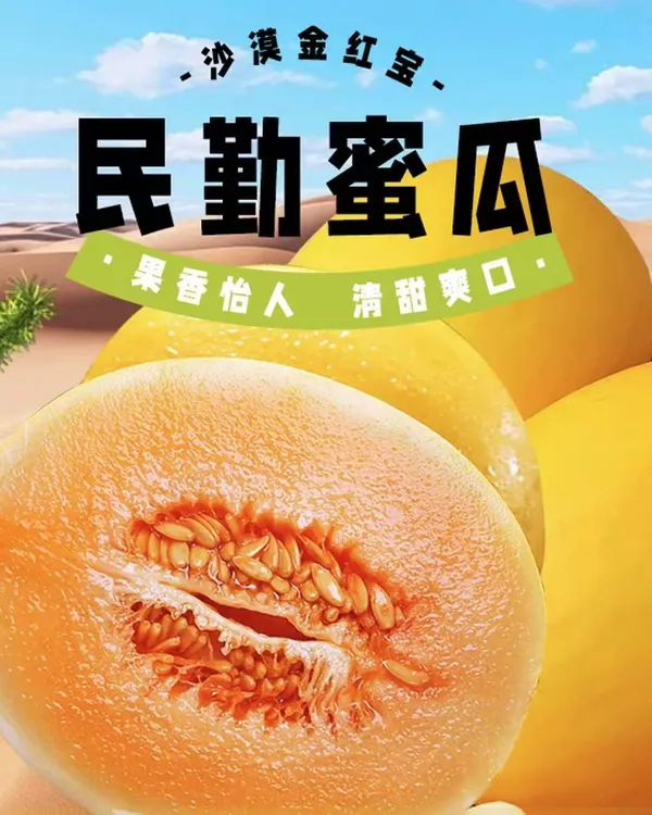 甘肃民勤沙漠蜜瓜产地直发/内蒙新疆西藏海南不发货