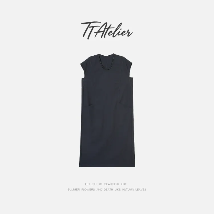 TT设计师【玉澜引】春夏韩版高级感气质大方设计师连衣裙TT190524