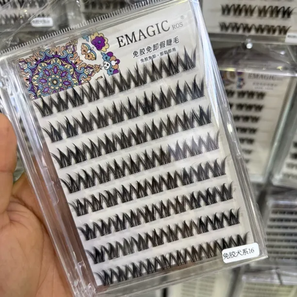 EMAGIC免胶犬系假睫毛自然卷翘浓密分段式(使用后不支持退换退款)