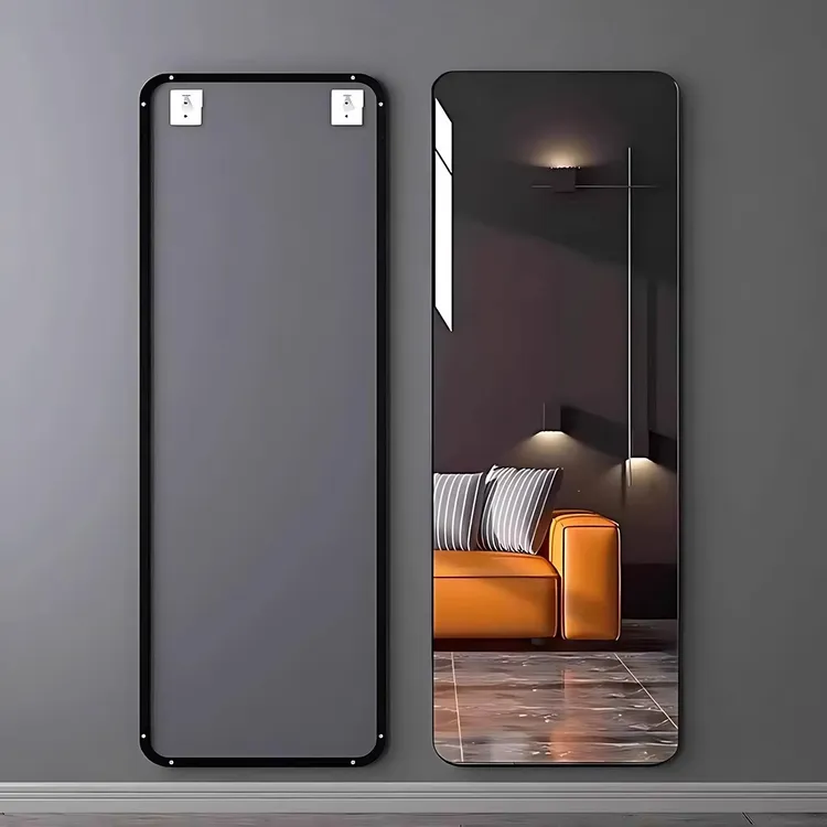 免打孔全身镜子贴墙自粘家用落地镜玄关壁挂试衣镜卧室挂墙穿衣镜