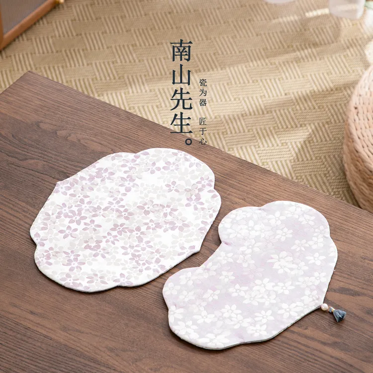 南山先生紫棠双面茶席织锦干泡垫隔热防水茶垫一人饮茶巾中式桌布
