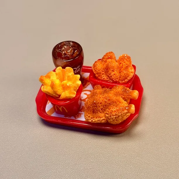 麦香套餐五件套过家家玩具仿真迷你食玩DIY摆件