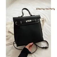 《穿搭公式》小众设计韩系大容量凯莉磨砂双肩包气质复古通勤斜挎