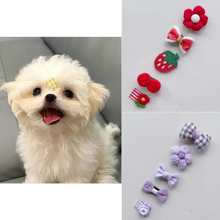 狂甩不掉狗狗发夹宠物猫狗通用约克夏泰迪博美马尔济斯头饰发夹